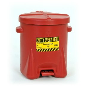 Eagle Poly Oily Waste Can - 38 liter - fodpedal - FM-godkendt - rd
