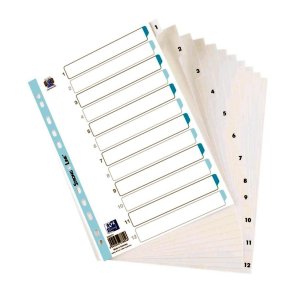 Elba A4 Register - Strong-Line - Hvid - Pps - 1-12