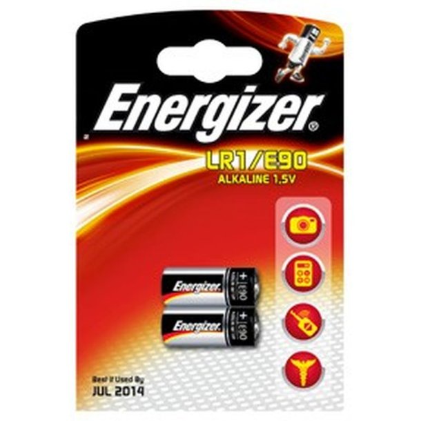 Energizer Batteri - Alkaline Power - LR1/E90 - Pakke med 2 stk.