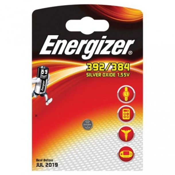 Energizer Batteri - Silver Oxide - 392-384 - SR41 - Knapcelle - pakke med 1 stk.