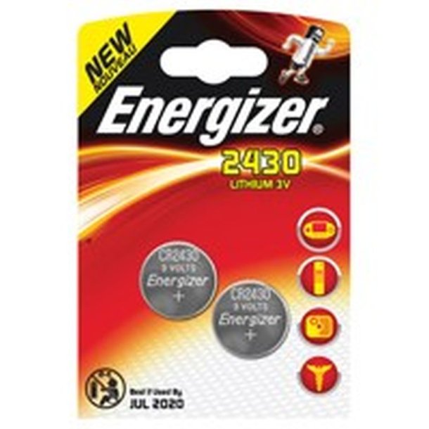 Energizer Batteri - Lithium S - CR2430 - Knapcelle - pakke med 2 stk.