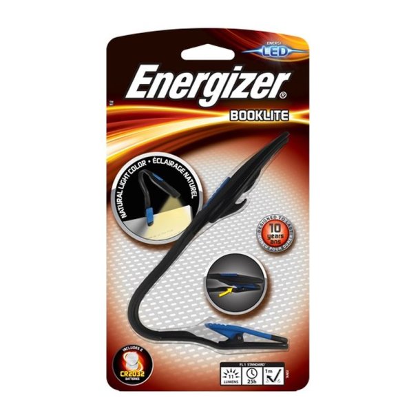 Energizer lselampe - LED Clip Booklite - 2 lystilstande - inkl. batterier