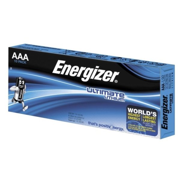 Energizer Batteri - Lithium - AAA/L92 - 10 stk. Pakke