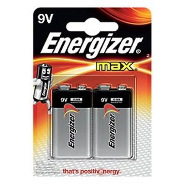 Energizer Batteri - MAX - 9V/6LR61 - Pakke med 2 stk.