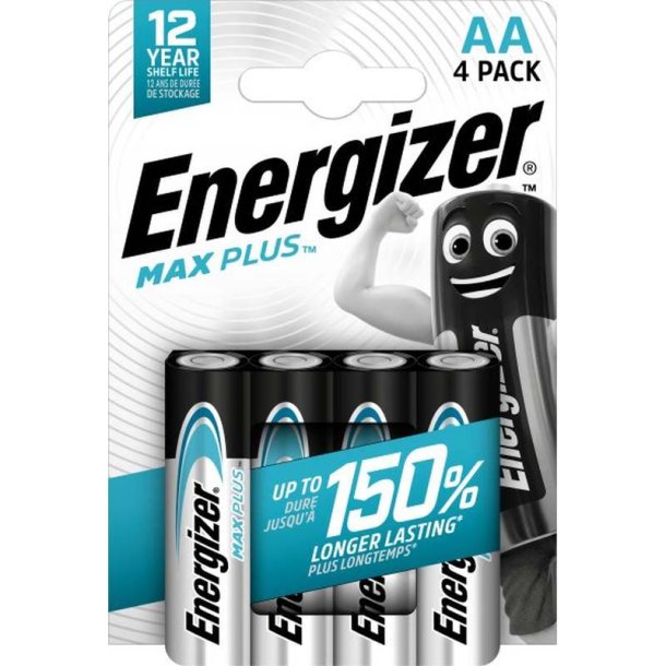 Energizer Batteri - Max Plus - AA/E91 - Pakke med 4 stk.