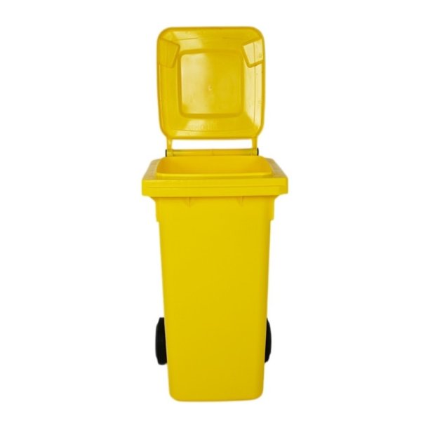 Engels 2-hjulet affaldsbeholder MGB 120 Liter i gul