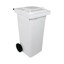 Engels 2-hjulet affaldsbeholder MGB 120 Liter i hvid