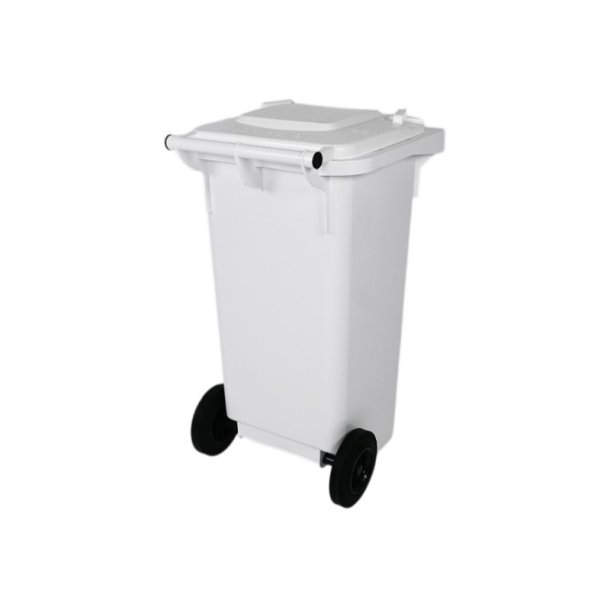 Engels 2-hjulet affaldsbeholder MGB 120 Liter i hvid