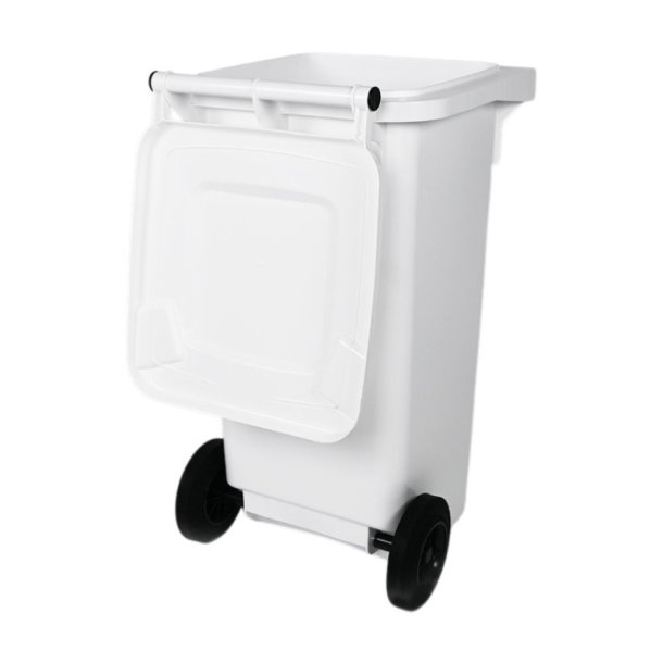 Engels 2-hjulet affaldsbeholder MGB 120 Liter i hvid