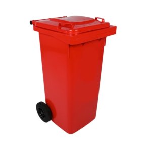 Engels 2-hjulet affaldsbeholder MGB 120 Liter i r�d