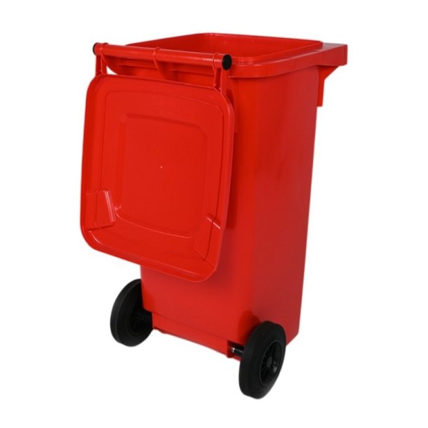 Engels 2-hjulet affaldsbeholder MGB 120 Liter i r�d