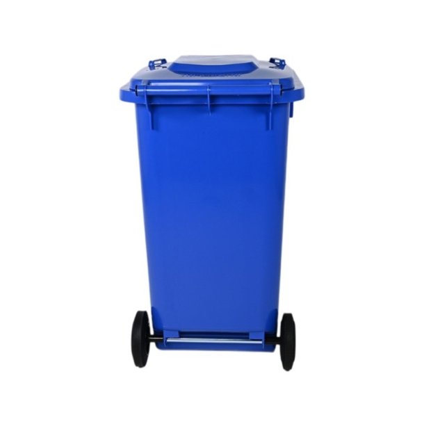 Engels 2-hjulet affaldsbeholder MGB 240 Liter i bl� plast
