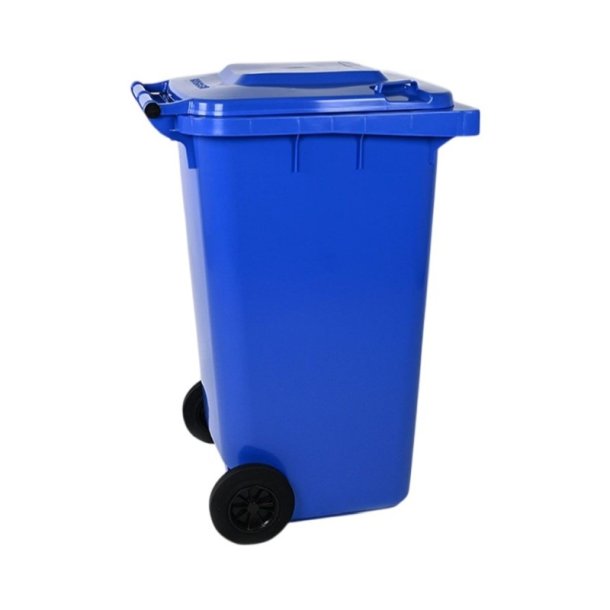 Engels 2-hjulet affaldsbeholder MGB 240 Liter i bl� plast