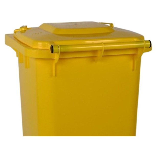 Engels 2-hjulet affaldsbeholder MGB 240 Liter i gul plast