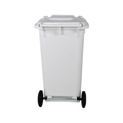 Engels 2-hjulet affaldsbeholder MGB 240 Liter i hvid plast