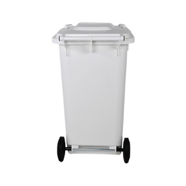 Engels 2-hjulet affaldsbeholder MGB 240 Liter i hvid plast