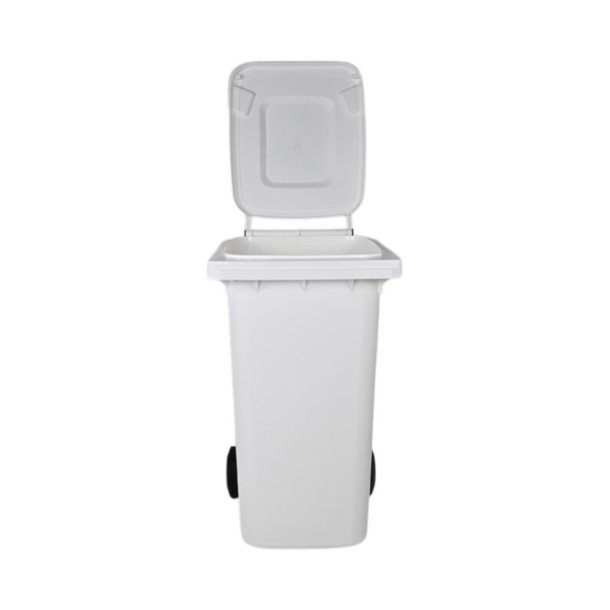 Engels 2-hjulet affaldsbeholder MGB 240 Liter i hvid plast