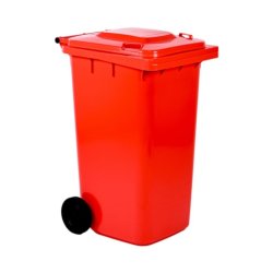 Engels 2-hjulet affaldsbeholder MGB 240 Liter i r�d plast