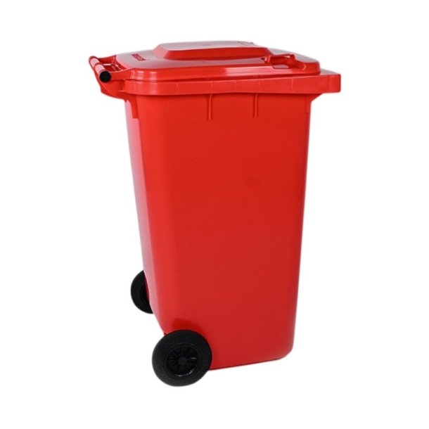 Engels 2-hjulet affaldsbeholder MGB 240 Liter i r�d plast