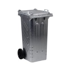 Engels St�l skraldespand 120L med st�ll�g og 2 hjul