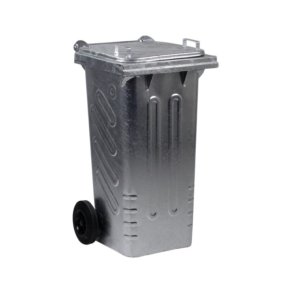 Engels St�l skraldespand 120L med st�ll�g og 2 hjul