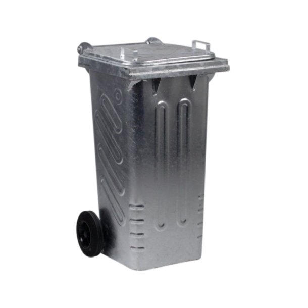 Engels St�l skraldespand 120L med st�ll�g og 2 hjul