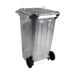 Engels St�l skraldespand 240L med st�ll�g og 2 hjul