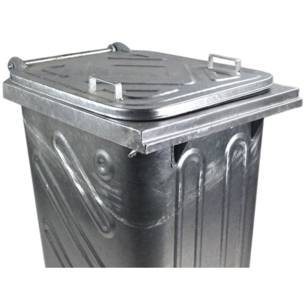 Engels St�l skraldespand 240L med st�ll�g og 2 hjul