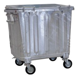 Engels St�lcontainer 1100L med forst�rket st�ll�g og 4 hjul