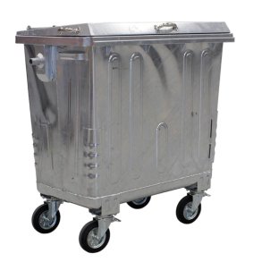 Engels St�lcontainer 770L med forst�rket st�ll�g og 4 hjul