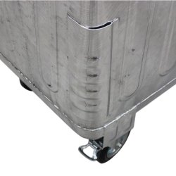 Engels St�lcontainer 770L med fladt st�ll�g og 4 hjul