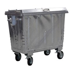 Engels St�lcontainer 660L med forst�rket st�ll�g og 4 hjul