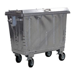 Engels St�lcontainer 660L med forst�rket st�ll�g og 4 hjul