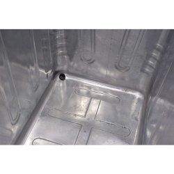 Engels St�lcontainer 660L med faldt st�ll�g og 4 hjul