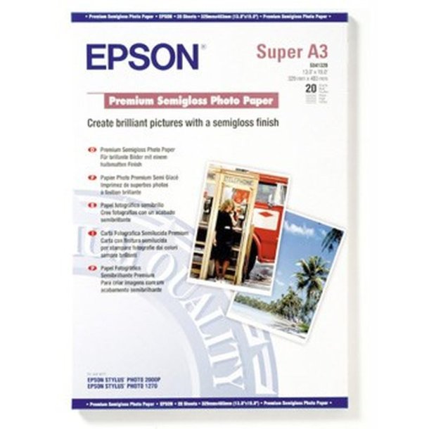 Epson Fotopapir - A3+ - Premium Semigloss - 251g - 20 ark