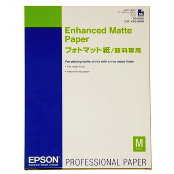 Epson A2 Enhanced Matte - Mat - 260 Micron - 420mm x 594mm - 192 g/m&sup2; - 50 ark papir