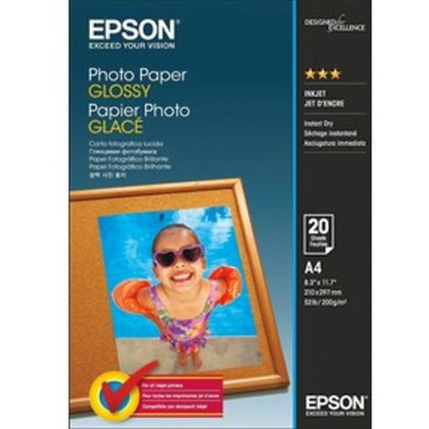 Epson A4 - Photo papir - Glossy - 200g/m&sup2; - 20 ark