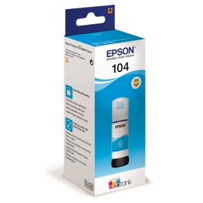 Epson original blkbeholder T104 - EcoTank - Cyan - 65 ml