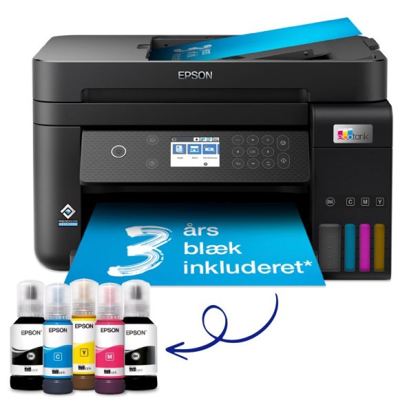 Epson EcoTank ET-3850 - A4 - Farve - Blk - genopfyldelig - Multifunktions printer