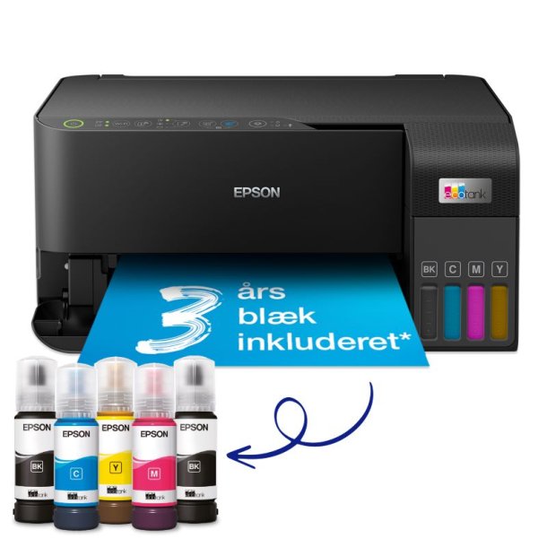 Epson EcoTank ET-2830 - A4 - farve - blk - genopfyldelig - Multifunktions printer