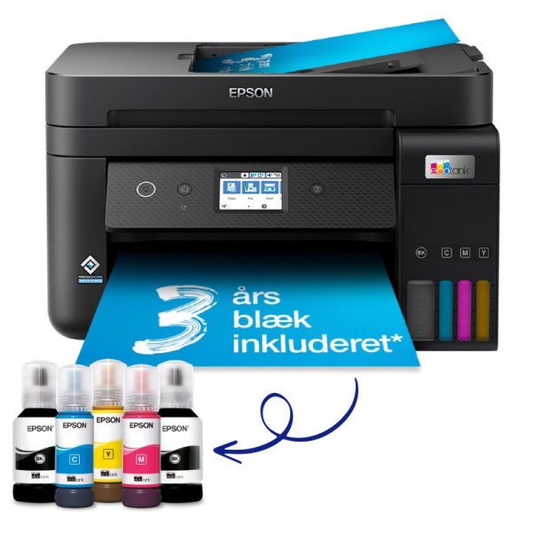 Epson EcoTank ET-4850 - A4 - Farve - Blk - genopfyldelig - Multifunktions printer