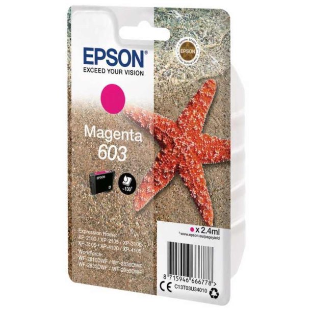 Epson original blkpatron T603 - Magenta - 2.4 ml - 603 Sstjerne