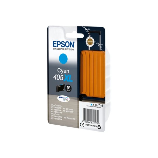 Epson original blkpatron T405XL - Cyan XL - 14,7 ml - 405XL Kuffert