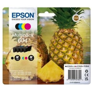 Epson original bl�kpatron 604XL Multipack - Sort, Cyan, Magenta, Yellow - 3,4/2,4 ml - 604 Ananas