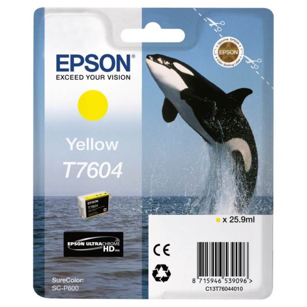 Epson original blkpatron T760 - Yellow - 25,9 ml - UltraChrome HD