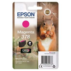 Epson original bl�kpatron T378 - Magenta - 4,1 ml - 378 Egern