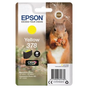 Epson original bl�kpatron T378 - Yellow - 4,1 ml - 378 Egern