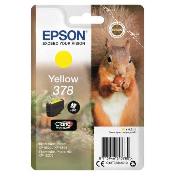 Epson original blkpatron T378 - Yellow - 4,1 ml - 378 Egern