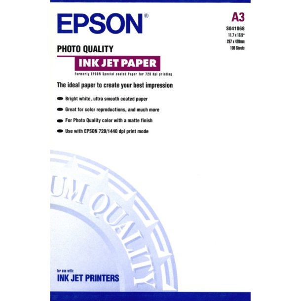 Epson Fotopapir - A3 - Premium Glossy - 102g - 100 ark