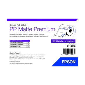 Epson PP Matte Label Premium selvkl�bende etiketrulle 102x76mm - 1570 etiketter